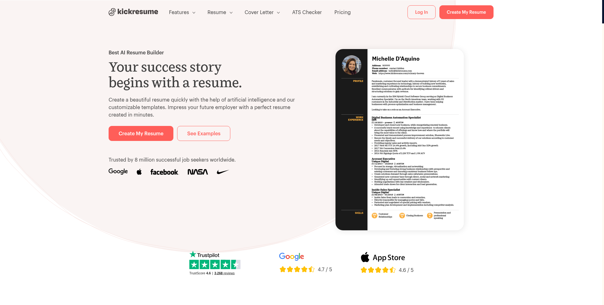 Kicksresume Resume Building Tool For Free