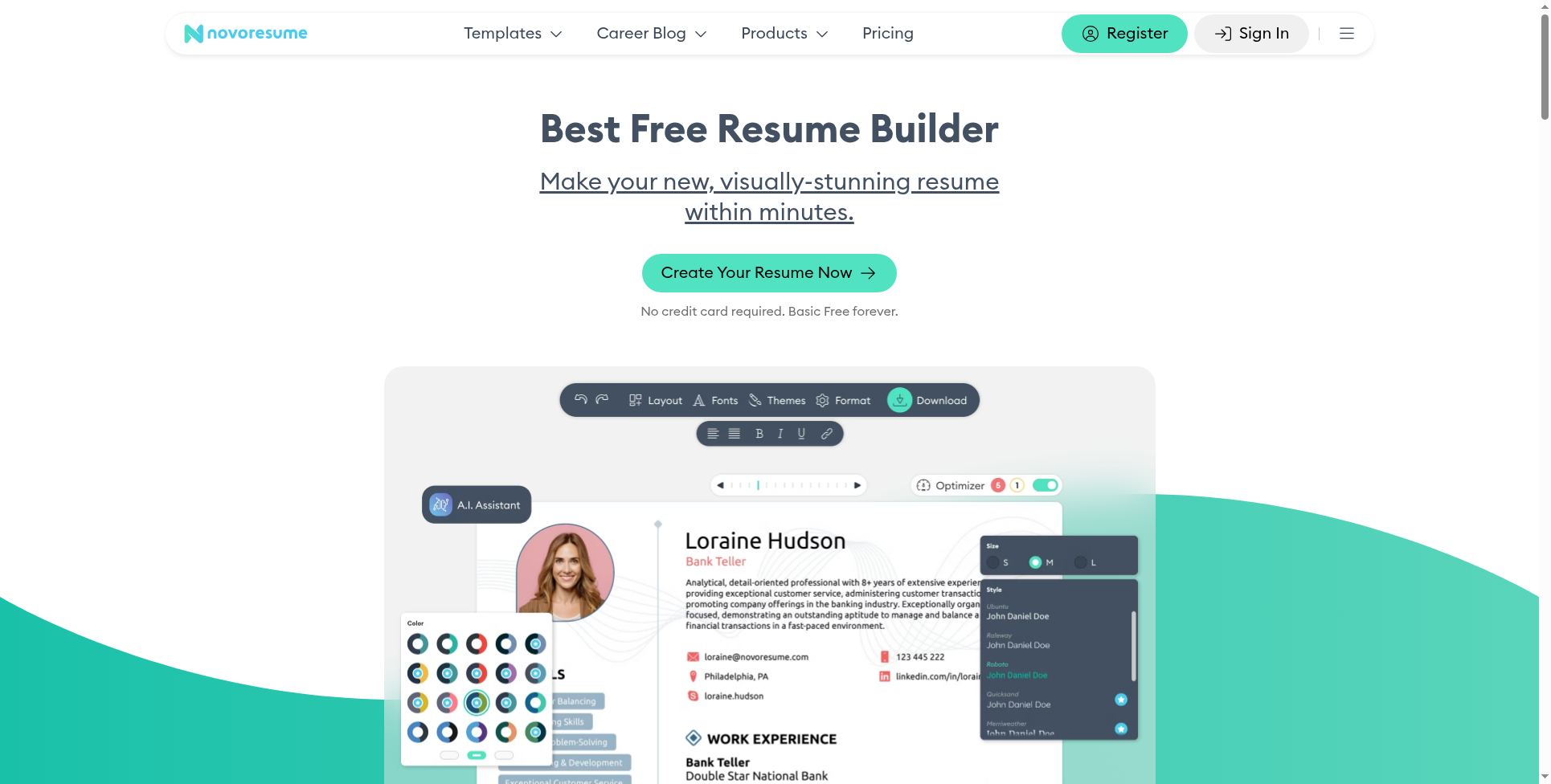 Nova Resume Building Tool