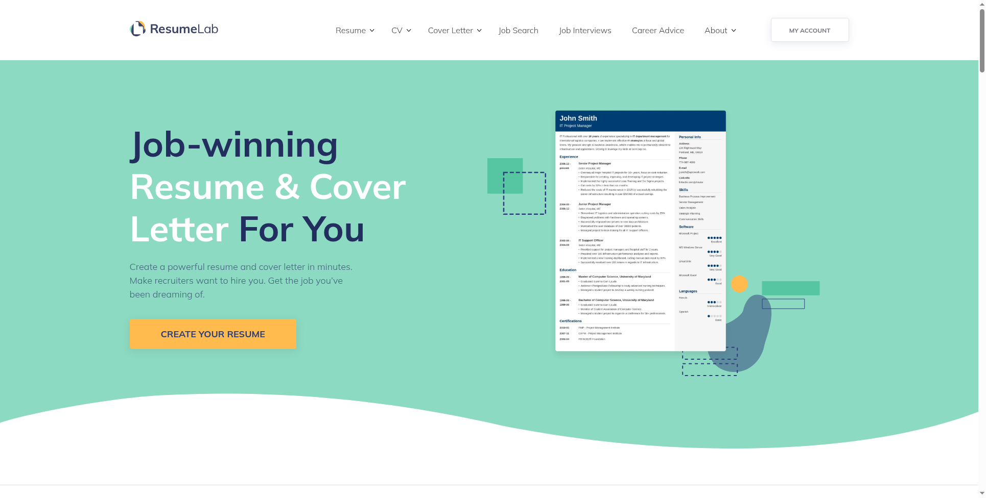 Resume Lab Resume Building For Free
