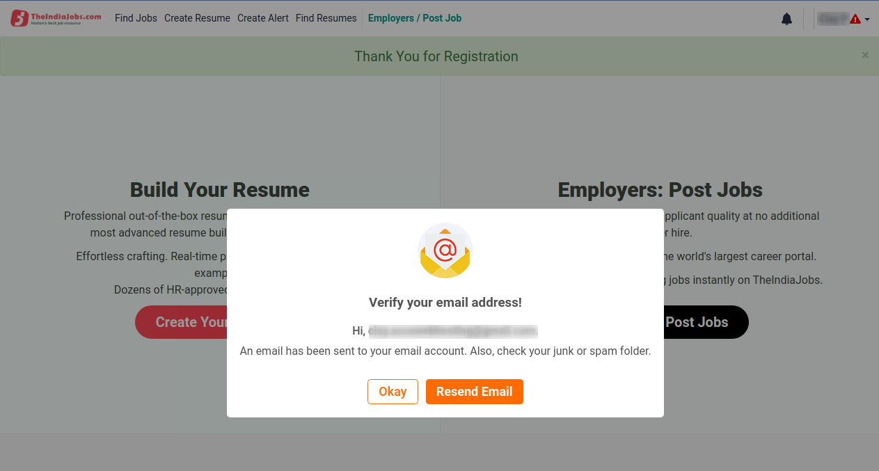 Verify your email address TIJ